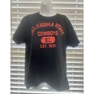 Oklahoma State Cowboys Solid T-Shirt Black Men's Large By Champion